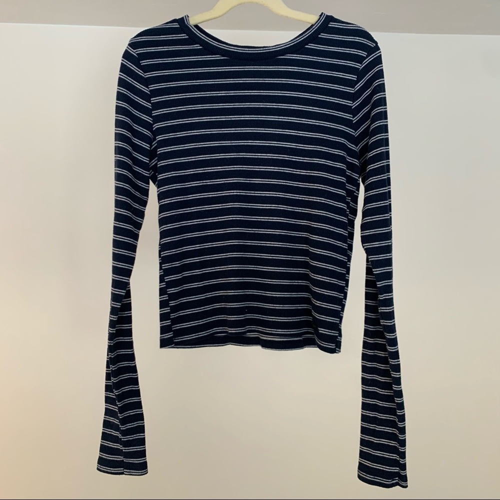 Ribbed striped long sleeve